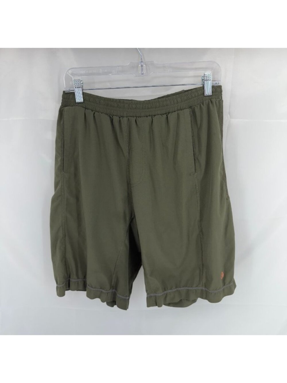 Lululemon Men M Athletic Shorts Lined Green Stretch Active Performance Gym Sport